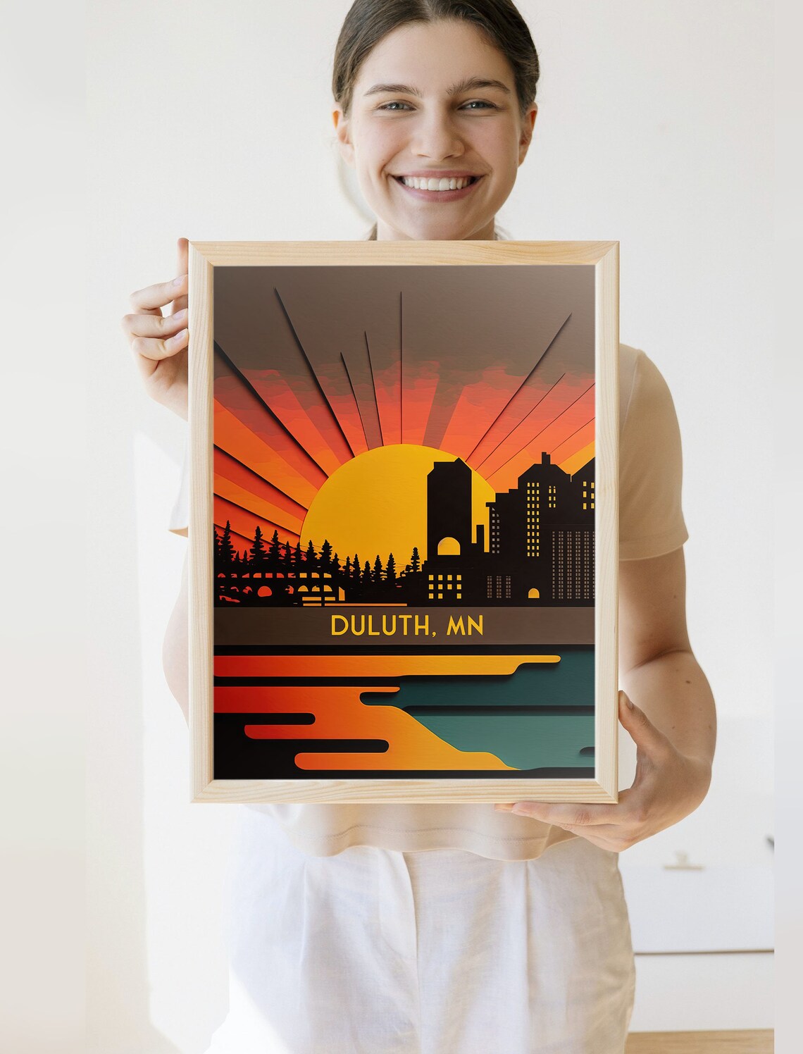 Duluth Minnesota Lake Superior Travel Poster