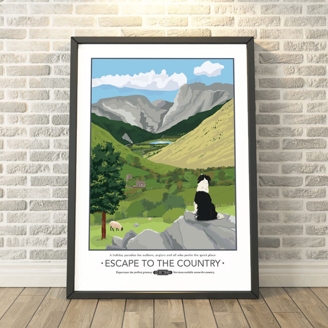 Escape To The Country Travel Poster, Memory Print