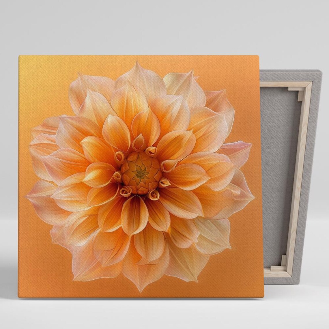 Dahlia Minimalist Art Print, Modern Floral Decor