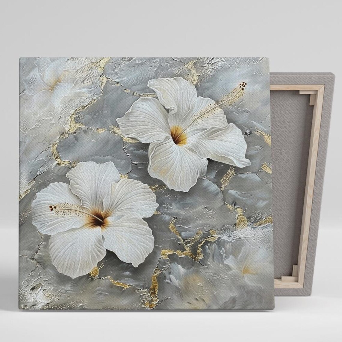 Minimalist Hibiscus Art Print, Floral Home Decor