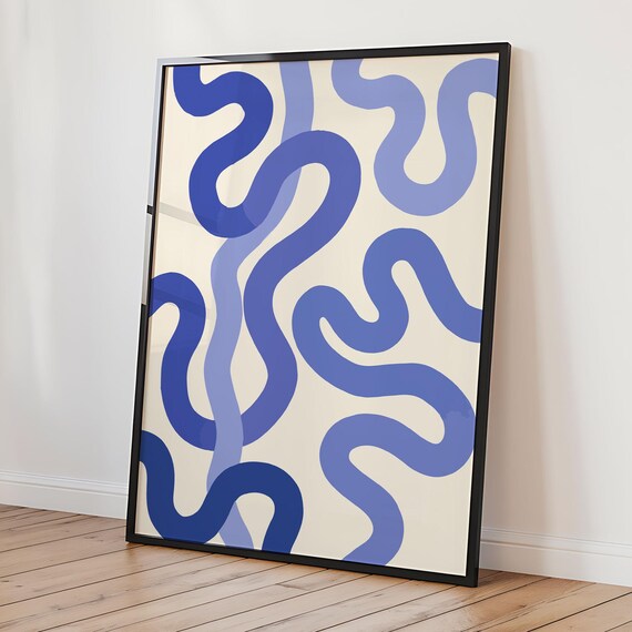 Abstract Art Print Wall Poster Home Decor Minimalistic Style Illustration Unique Artwork Only