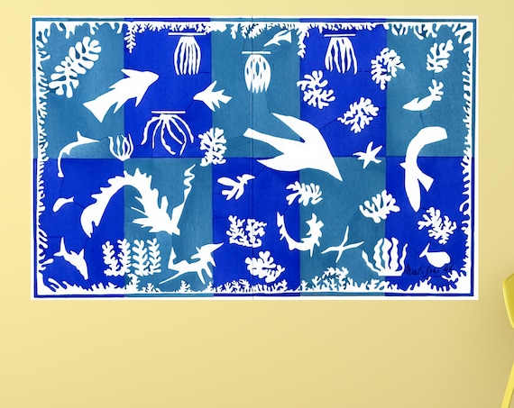 Henri Matisse Polynesia Blue Paper Cutout Ocean Sea Life Poster