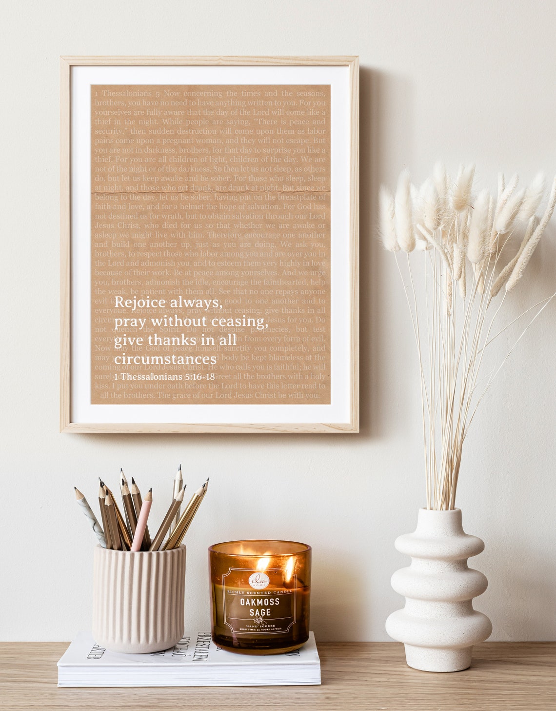 Rejoice Always Bible Verse Artwork Print Thessalonians Print 1 Thessalonians 516 18 Simple Artwork - Image 5