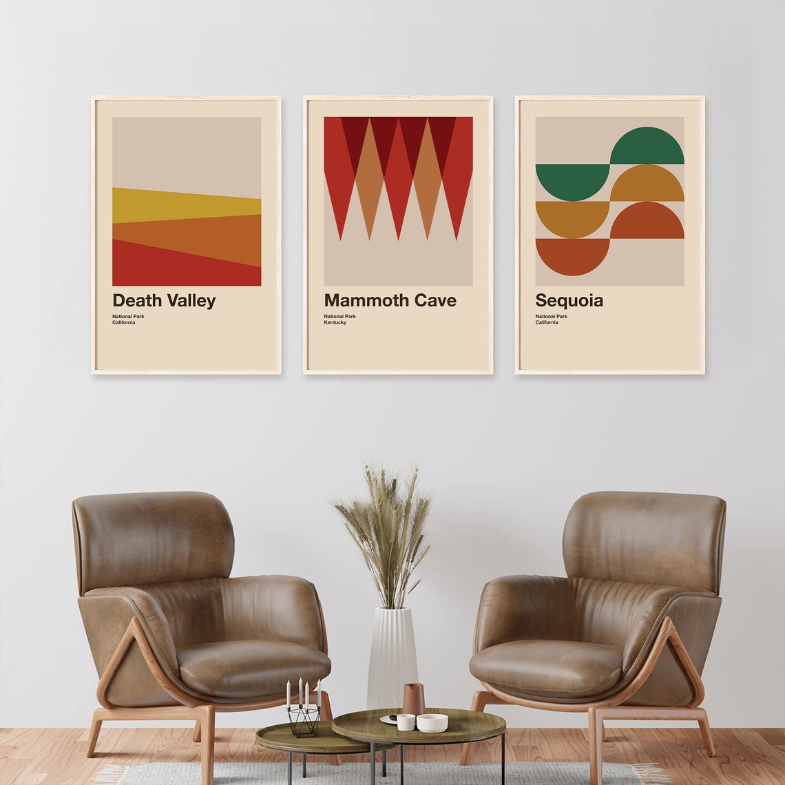 Mammoth Cave National Park Kentucky Minimalist Geometric Poster - Image 2