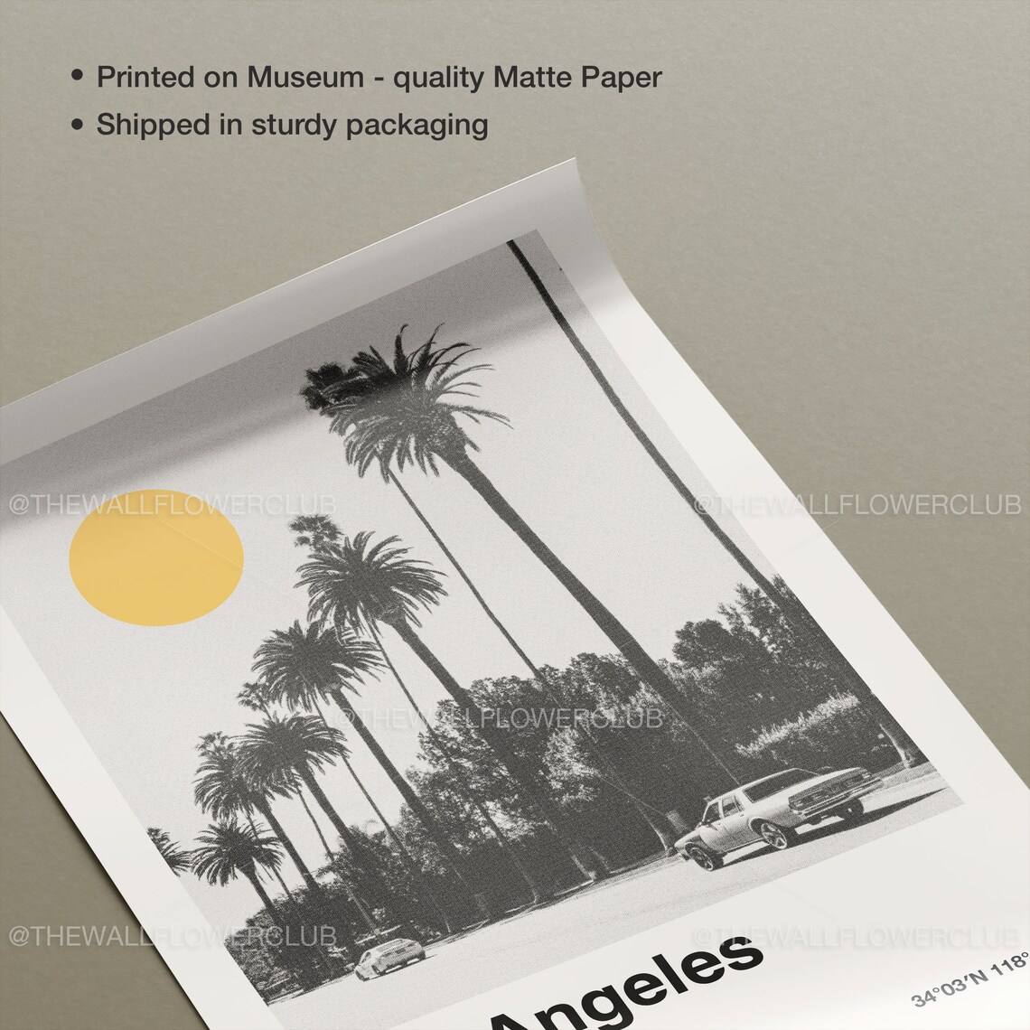 Los Angeles Minimalist Travel Poster, California Art Print - Image 2