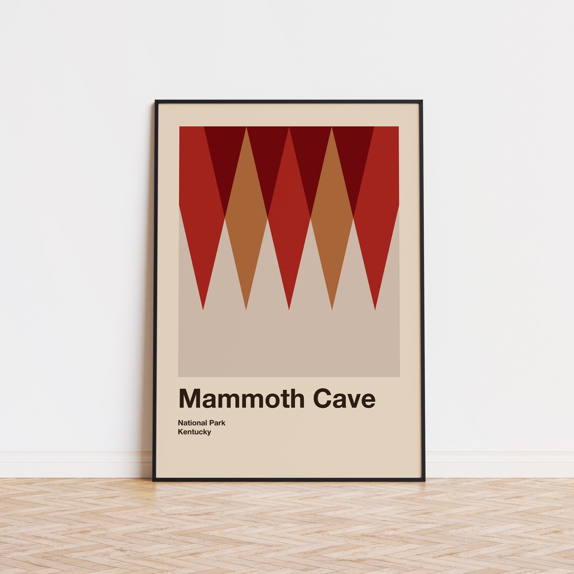 Mammoth Cave National Park Kentucky Minimalist Geometric Poster