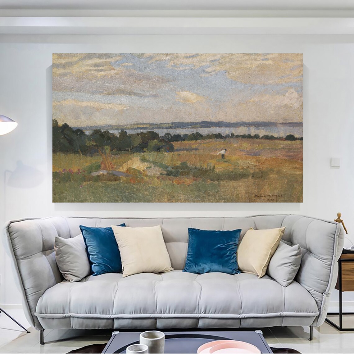 Christian Adam Landenberger Autumn Mood At The Untersee Scenic Wall Art Lakeside Scene Print Autumn Landscape Art For Living Room - Image 2
