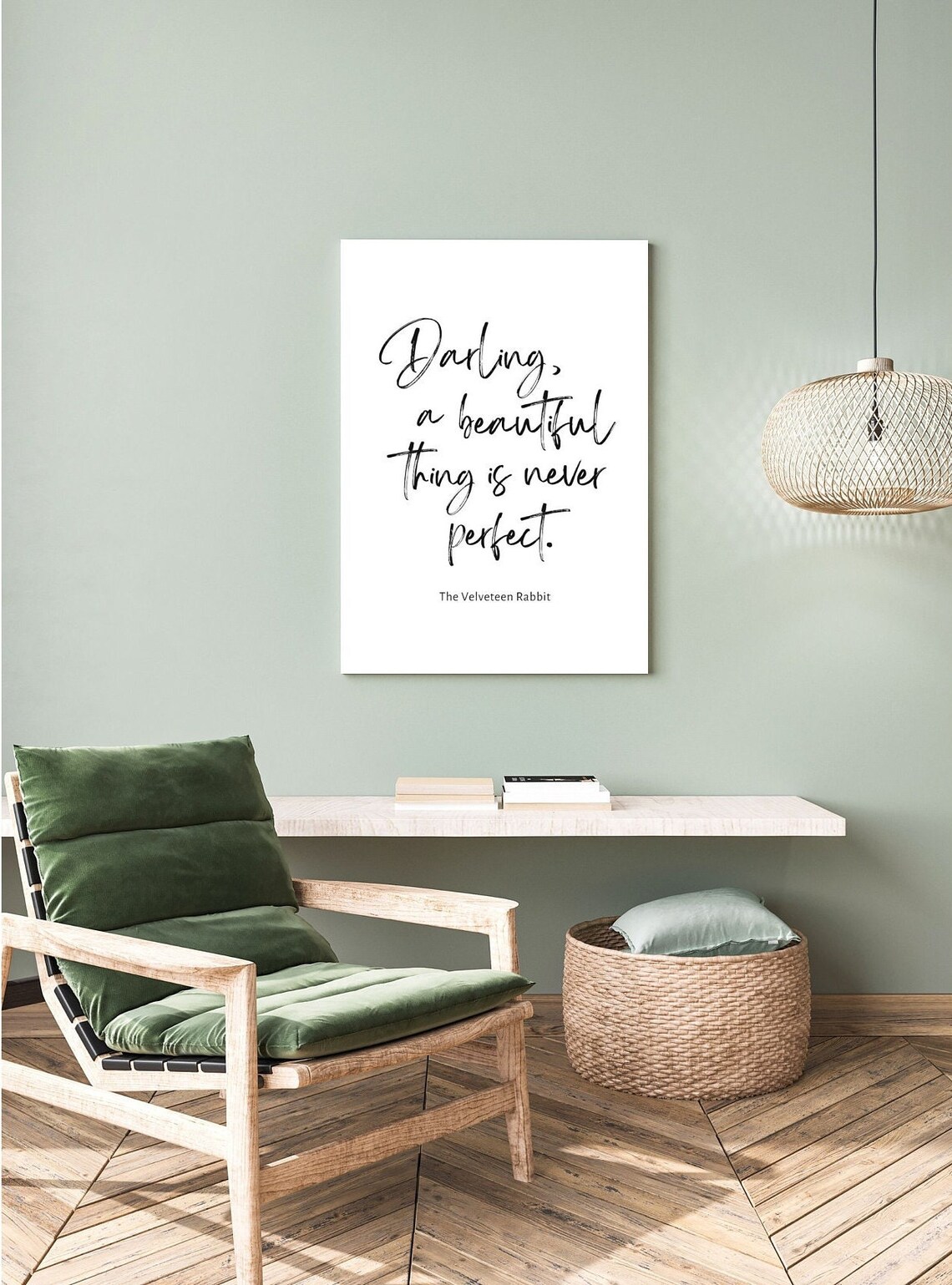 The Velveteen Rabbit Quote, Boho Modern Art Print - Image 2