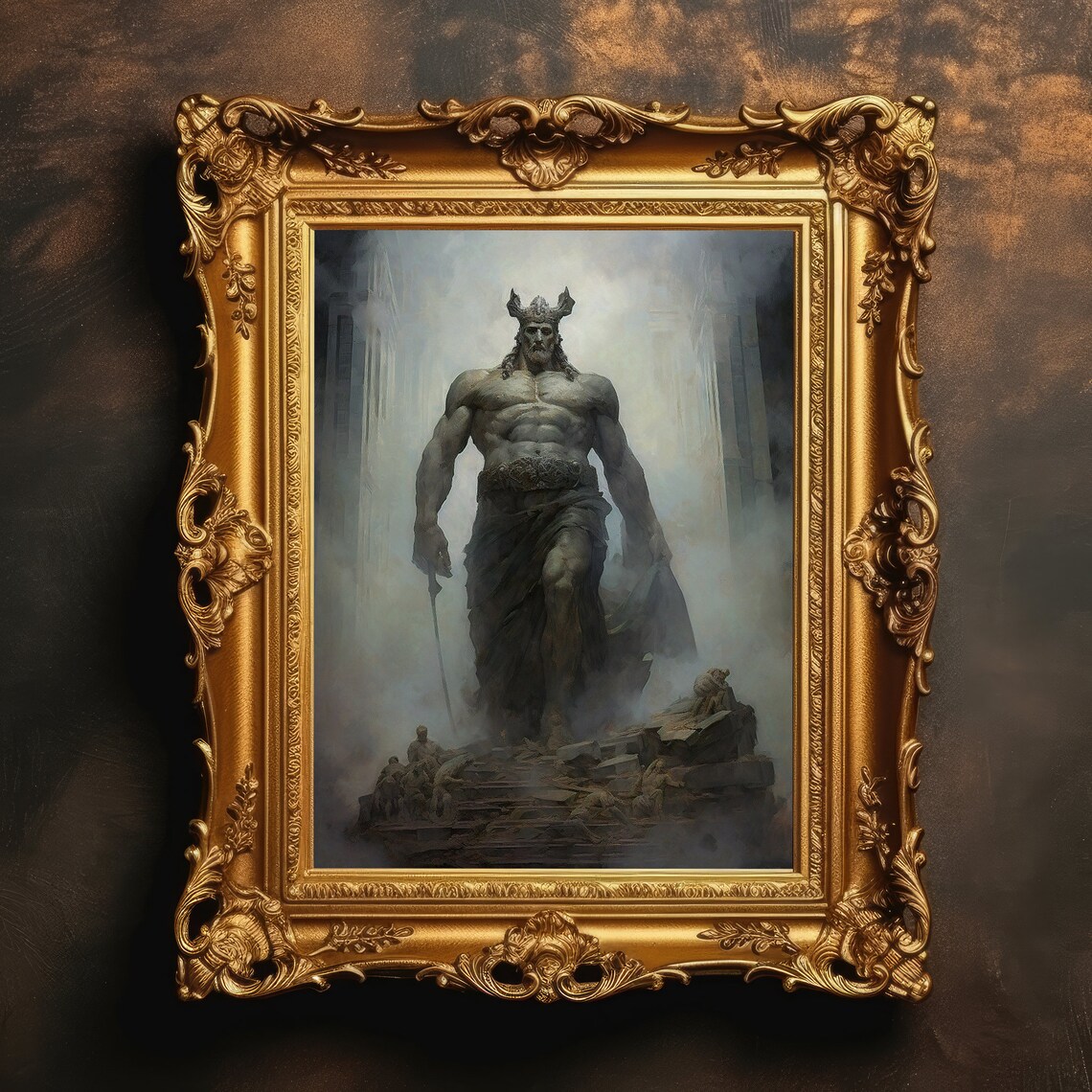 Greek God Fantasy Mythology Dark Academia Art Print