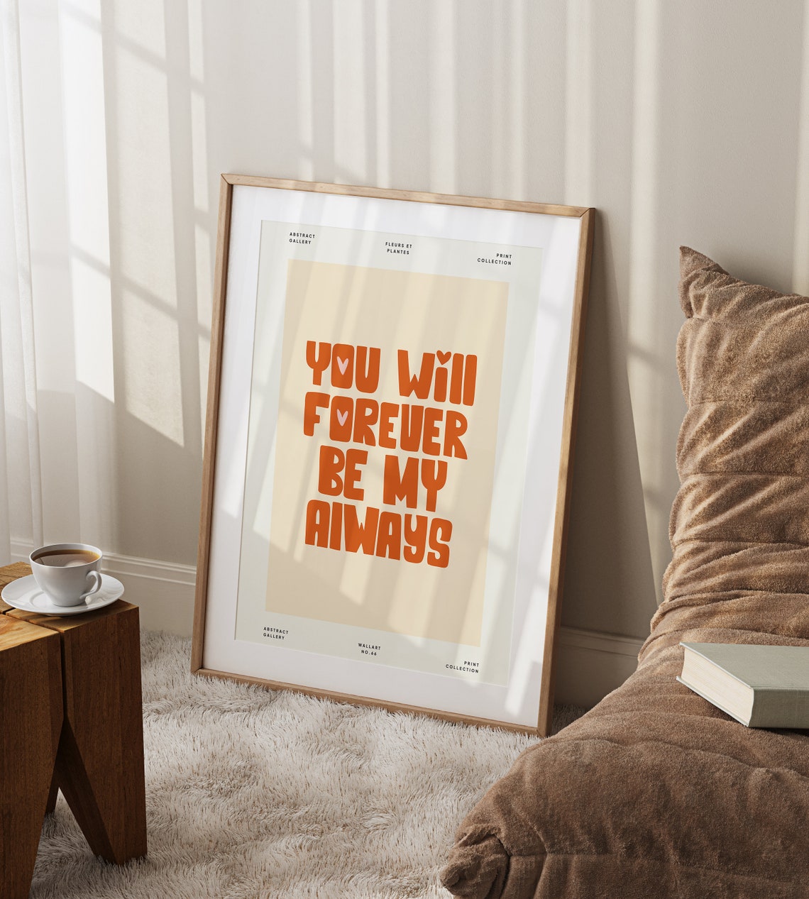 You Will Forever Be My Always Retro Love Quote Anniversary Poster - Image 2