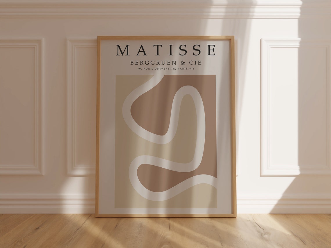 Matisse Berggruen Beige Waves Paris Exhibition Minimal Art Poster