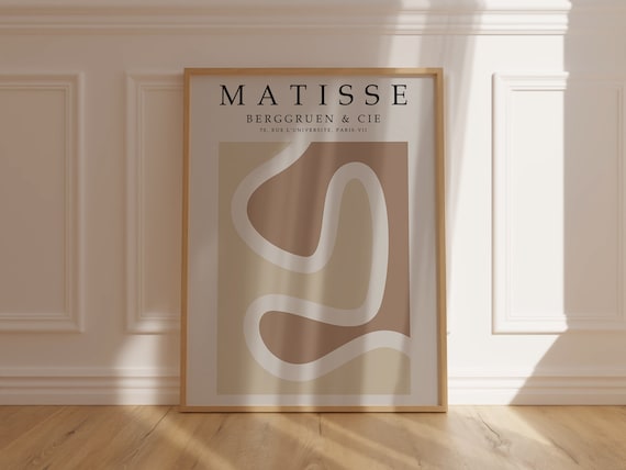 Matisse Berggruen Beige Waves Paris Exhibition Minimal Art Poster
