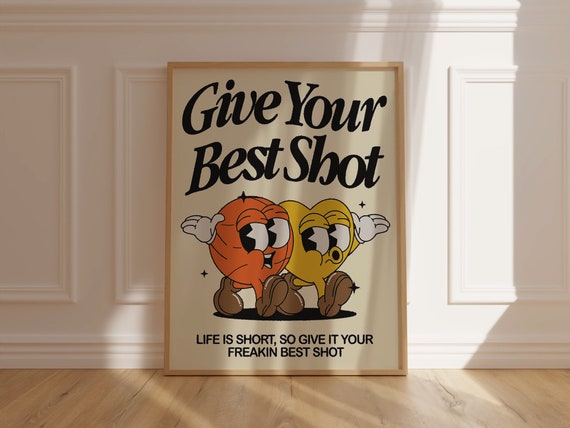 Retro Quote Wall Art Print Wall Art Motivational Quote Print Retro Poster Posters And Prints Wall Art Print
