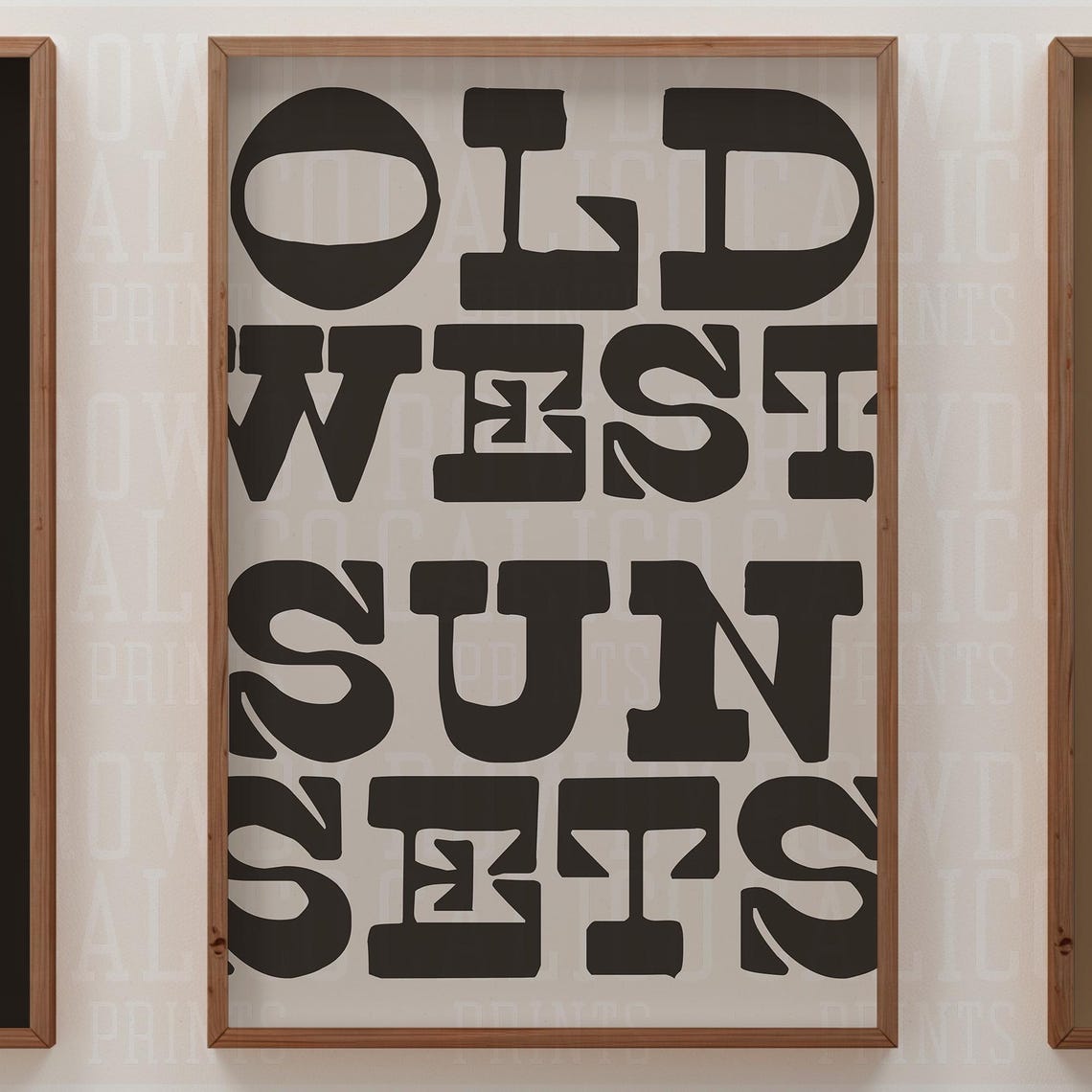Old West Sun Sets Bold Retro Typography Western Style Quote Poster - Image 2