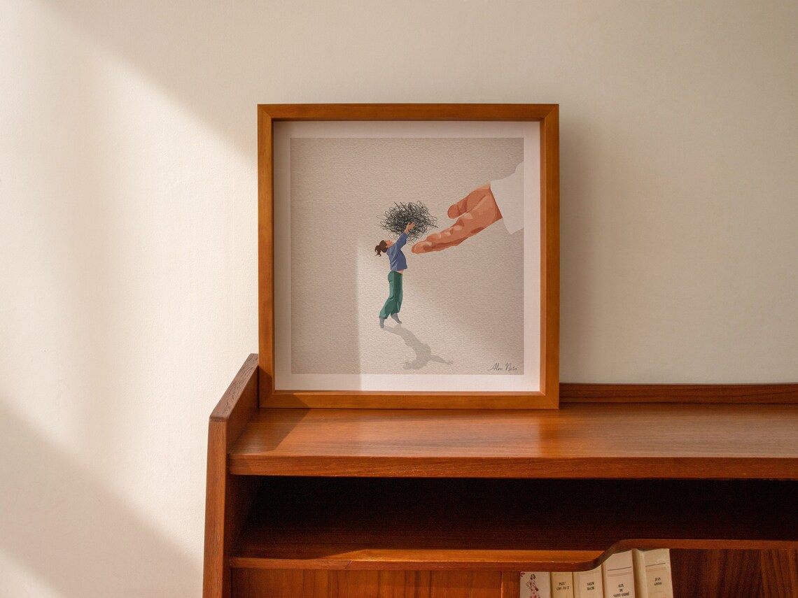 Handing Over My Worries - Quote Art Print - Image 2