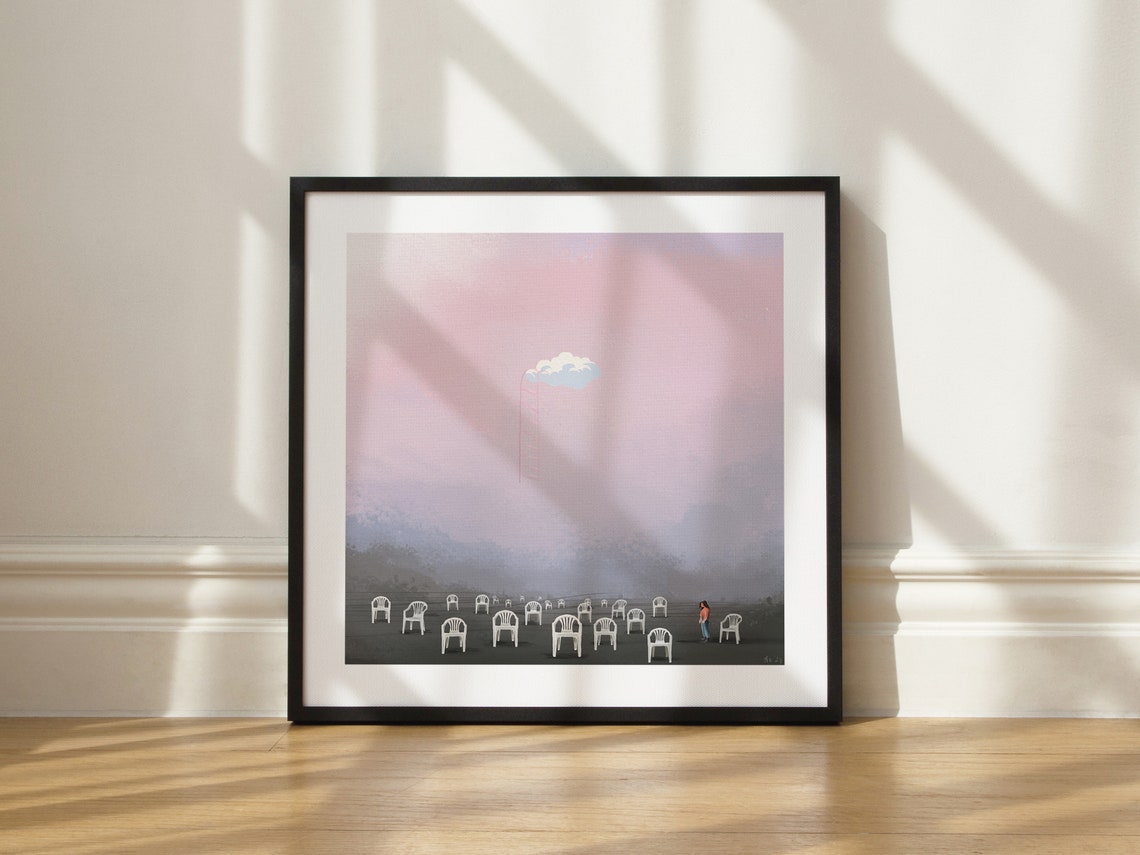 Empty Chairs - Minimalist Art Print - Image 3