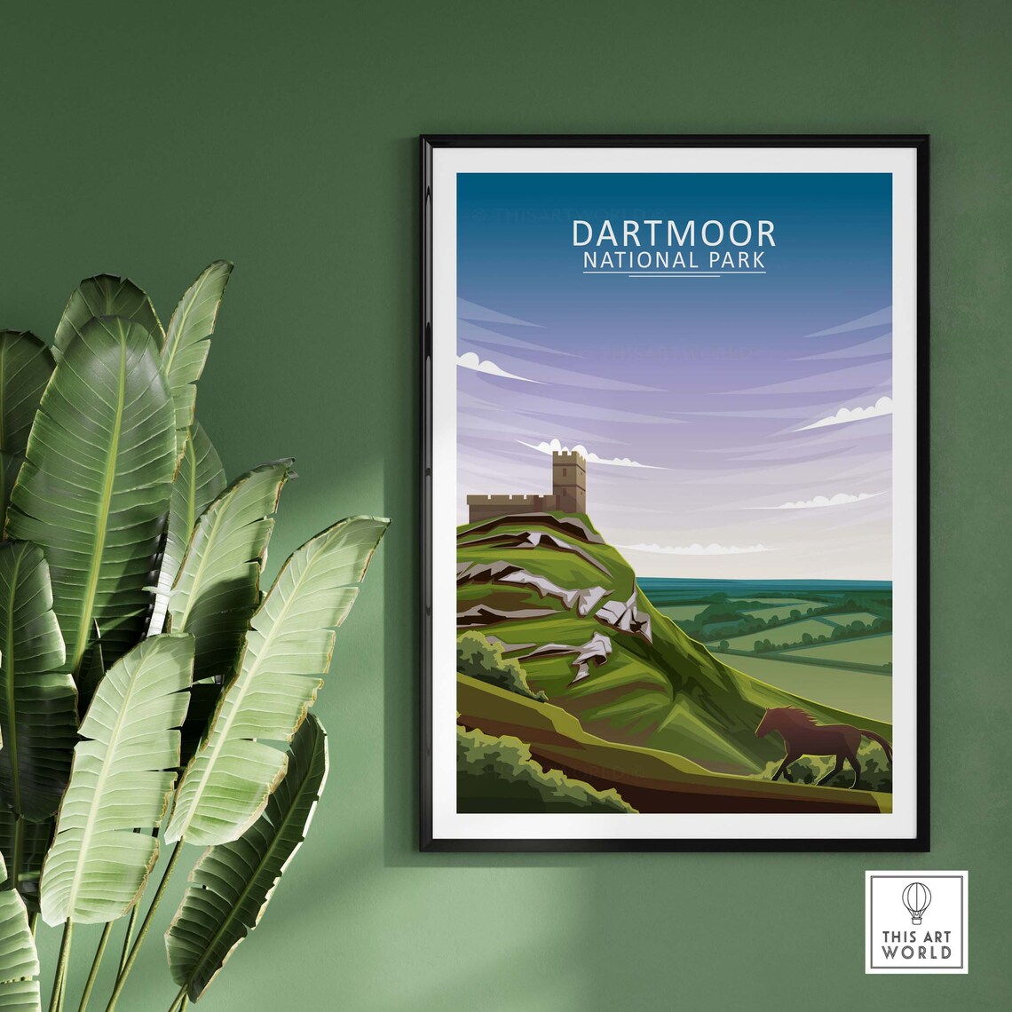 Dartmoor National Park UK Travel Poster, Devon - Image 3