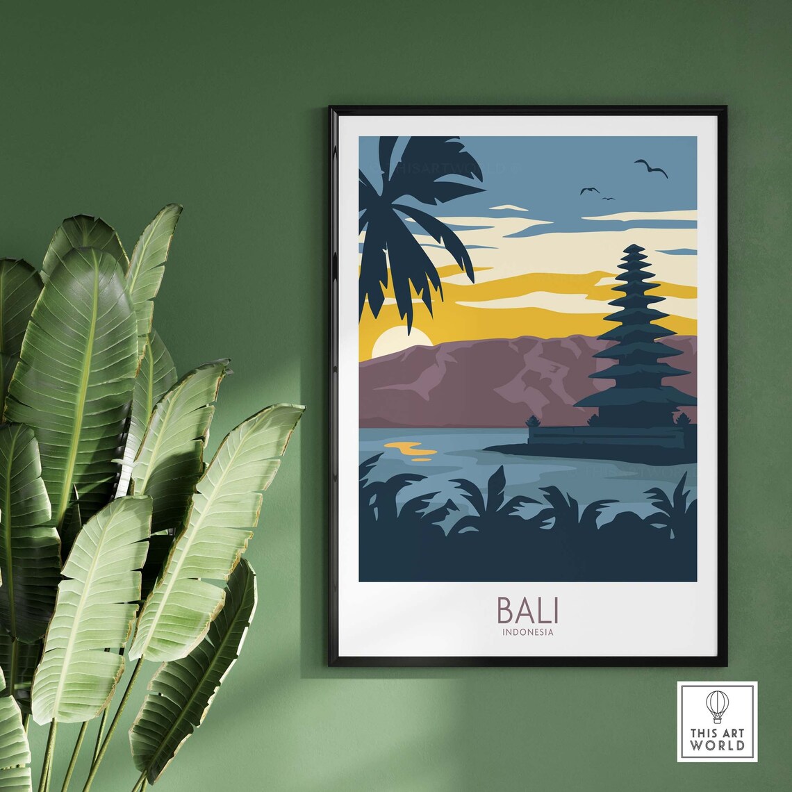 Bali Travel Poster, Retro Indonesia Poster Print - Image 3