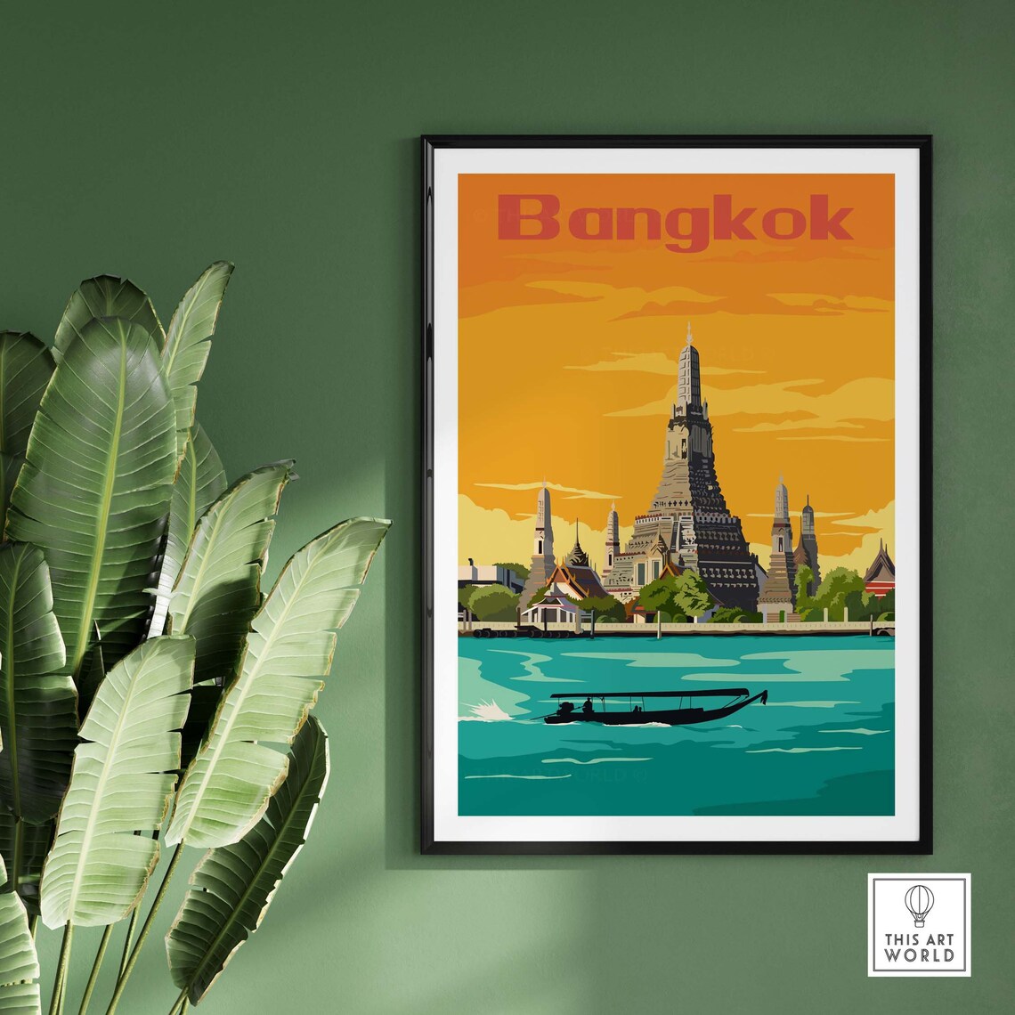 Bangkok Travel Poster, Thailand Wall Art Print - Image 3