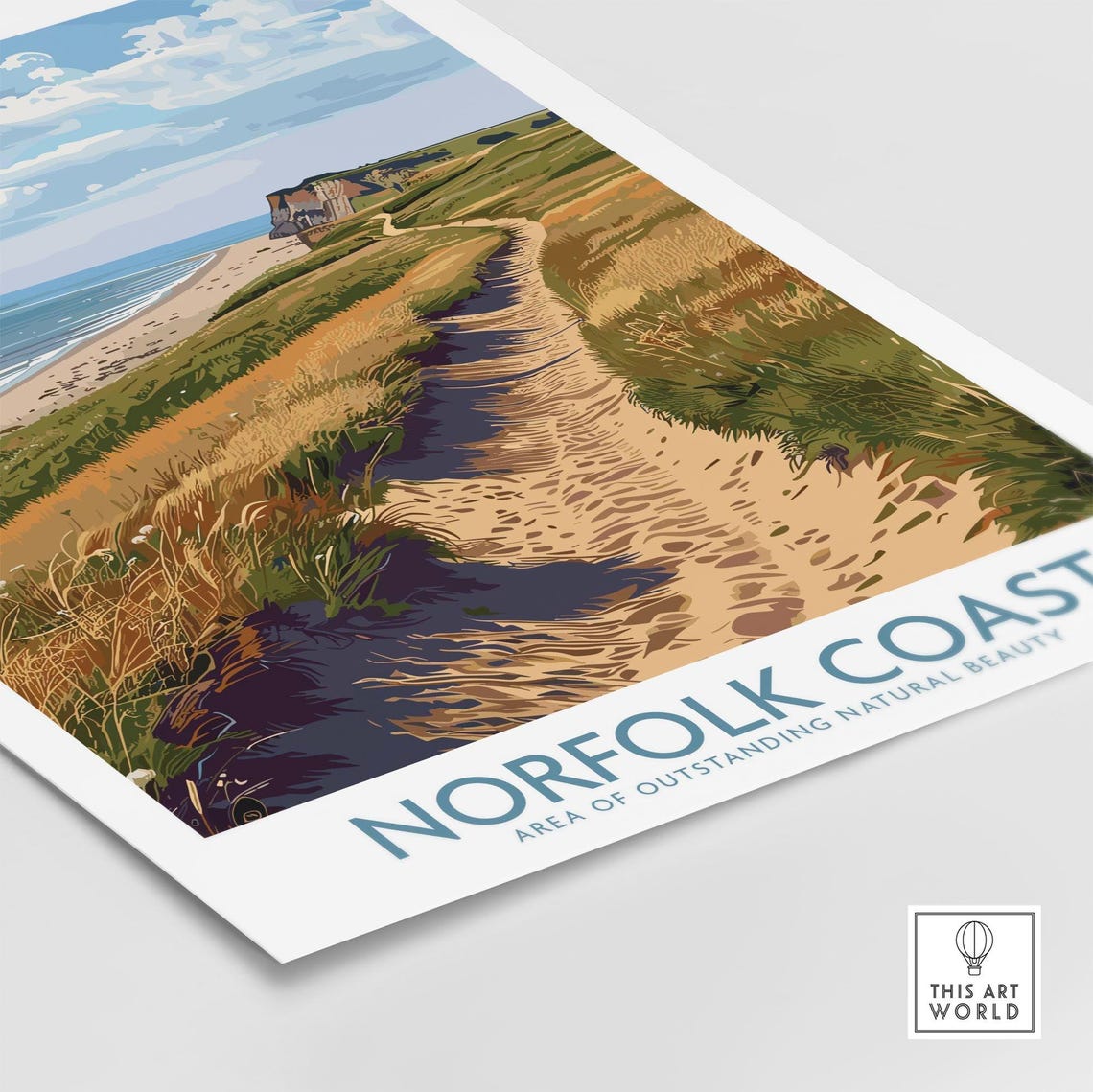 Norfolk Coast England Dune Grass Path Sandy Beach Coast Poster - Image 4
