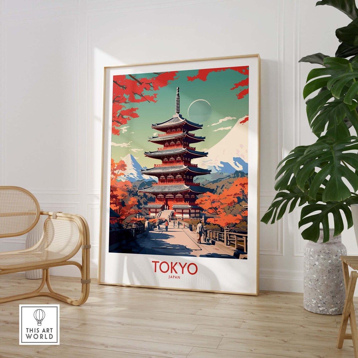 Tokyo Japan Travel Poster, Cityscape Art Print - Image 3