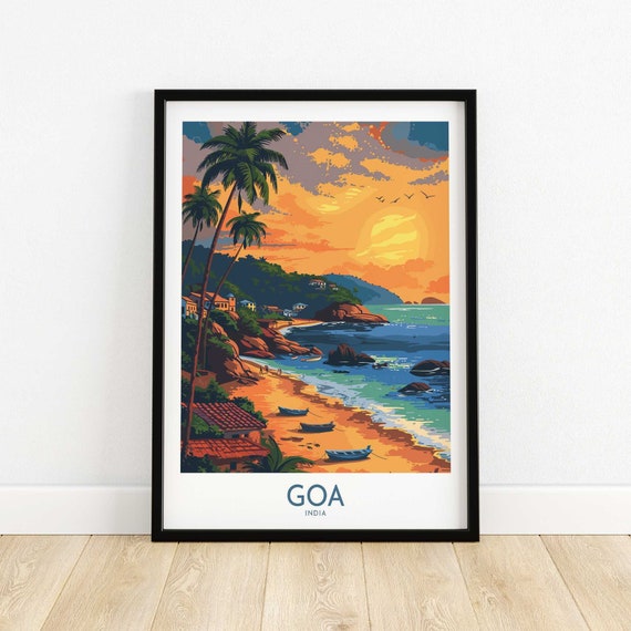 Goa Poster Wall Art Print Travel Home Decor Artwork Gift Illustration Lover