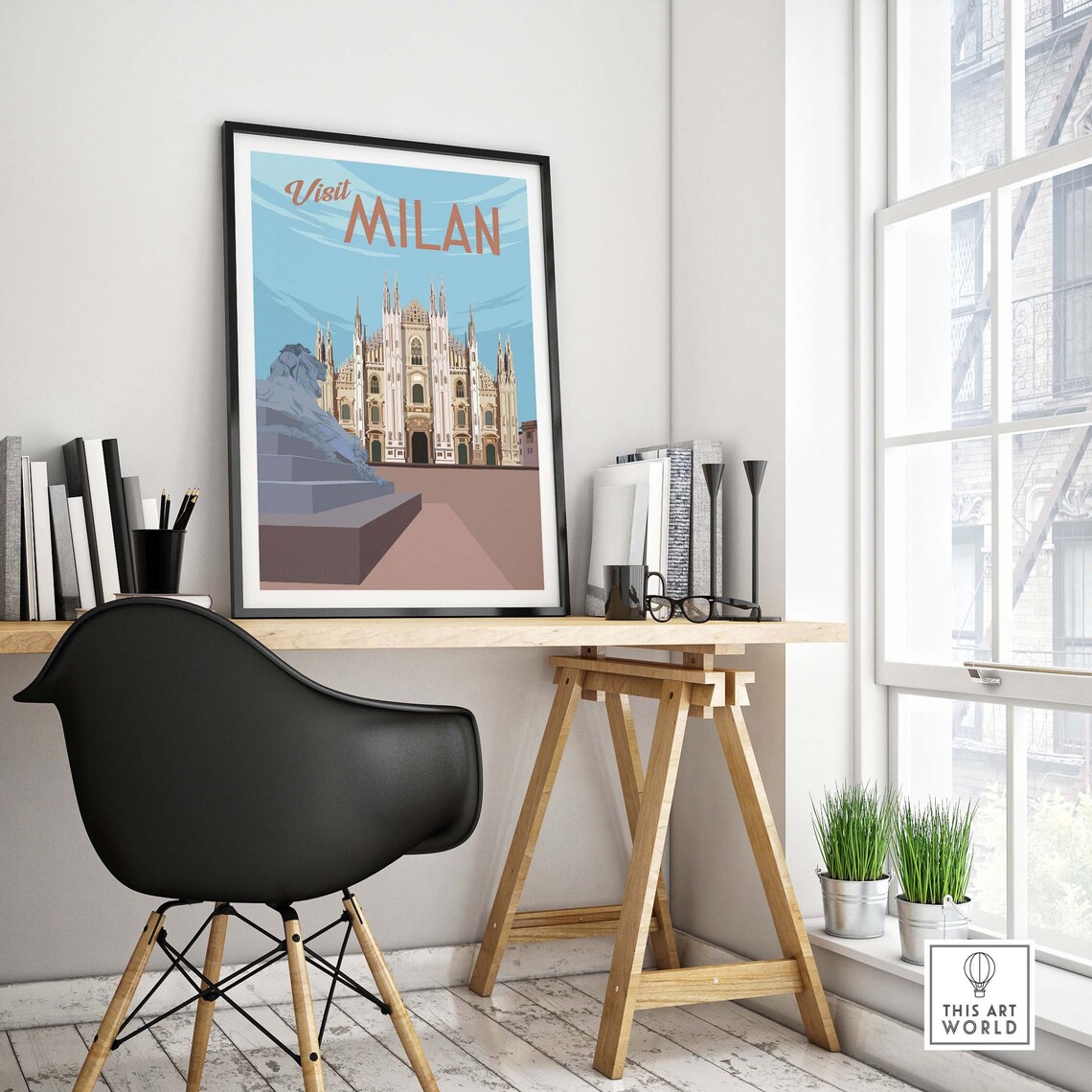 Milan Vintage Travel Poster, Italy Art Print - Image 4