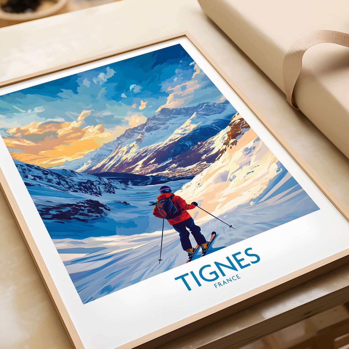 Tignes Ski Resort, Winter Sports Artwork