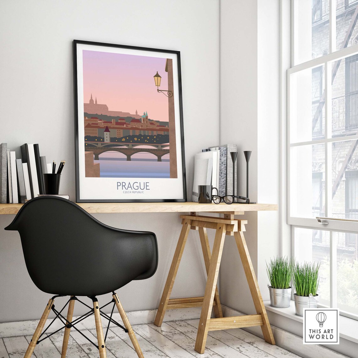Prague Travel Poster, Prague City Art Print - Image 4