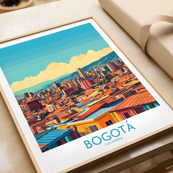 Bogota Poster Bogota Travel Print Wall Art Bogota Wall Hanging Home Decor Bogota Gift Art Lovers Colombia Wall Art Print