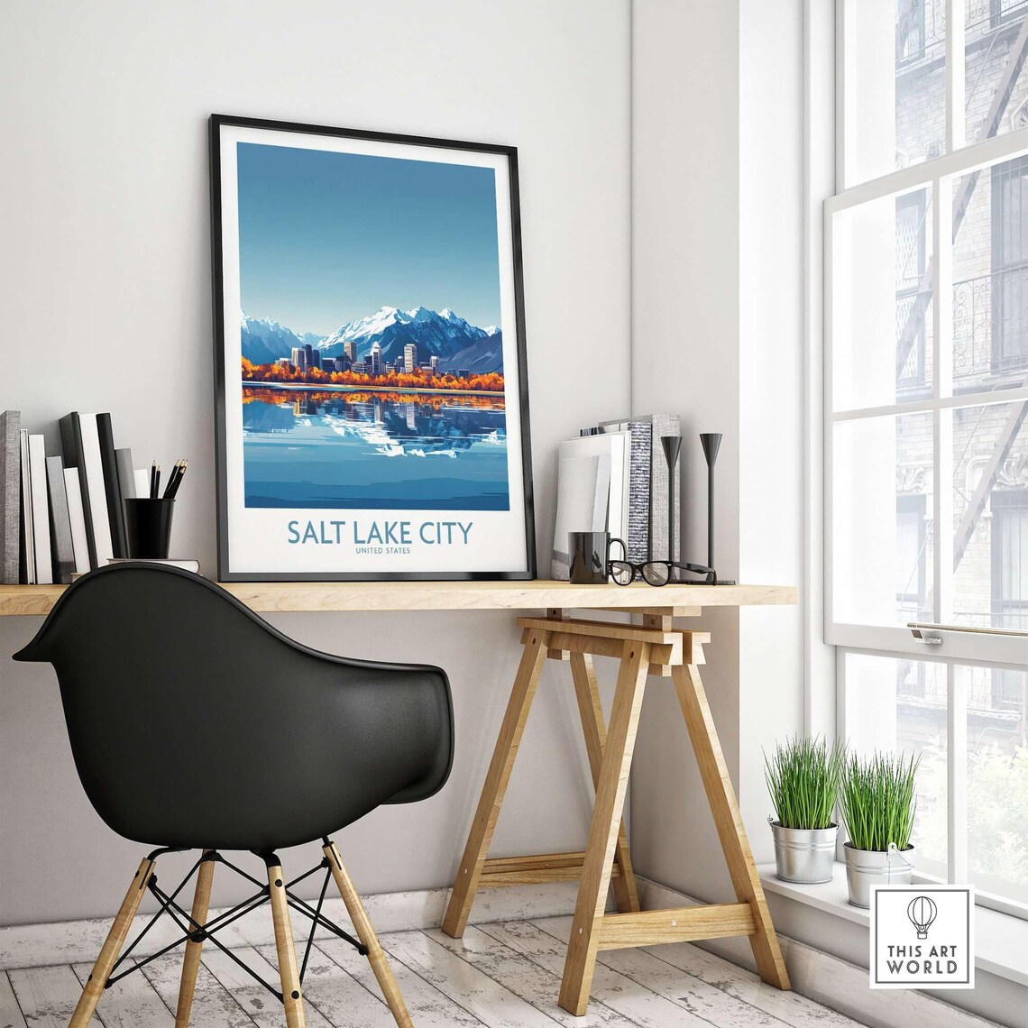Salt Lake City Travel Poster, Utah Illustration - Image 4
