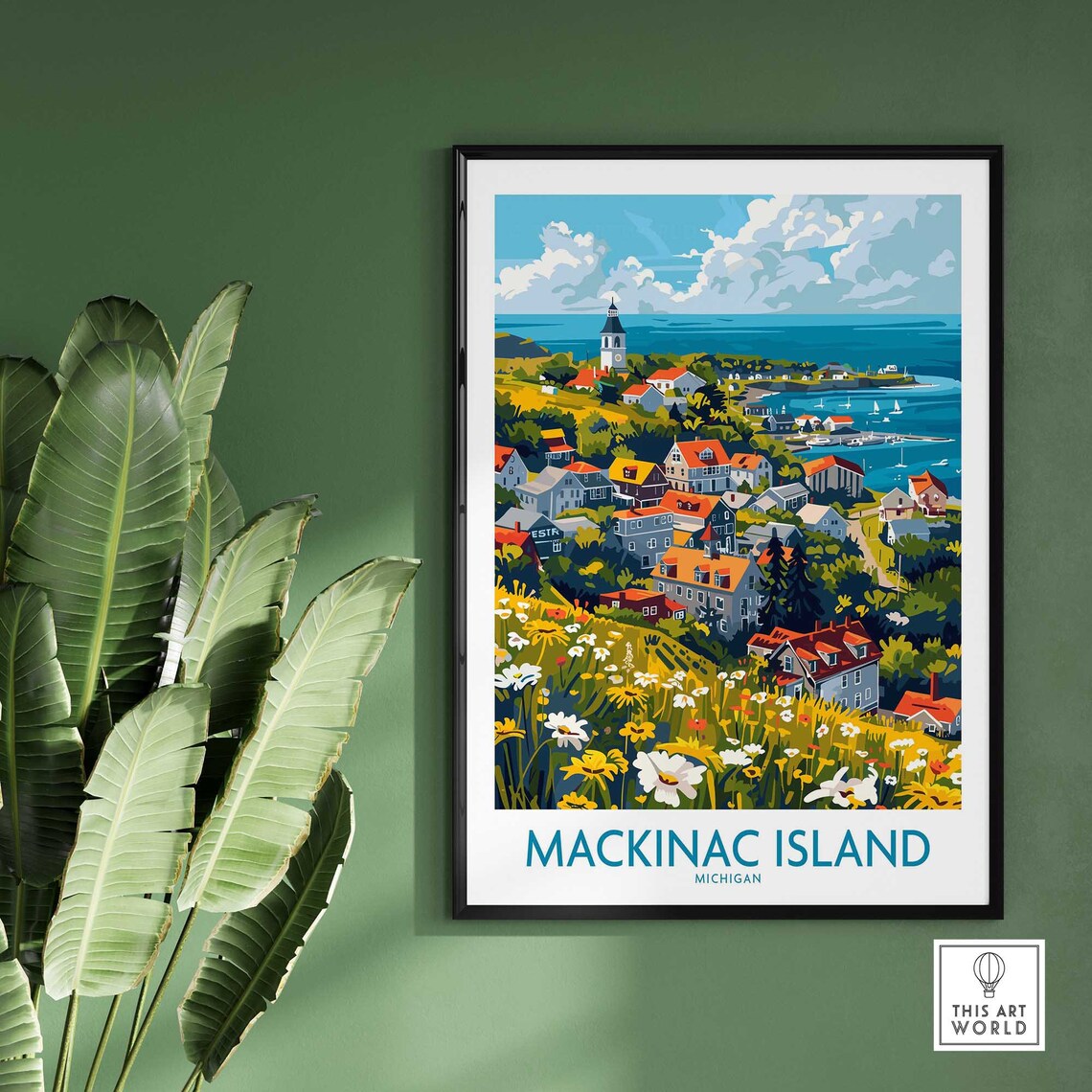 Mackinac Island Travel Poster, Lake Huron Gift - Image 2