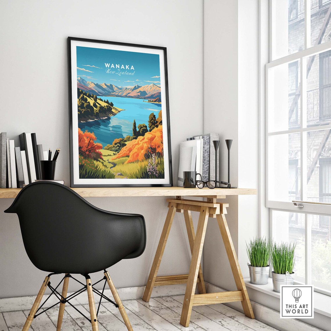 Wanaka Travel Poster, Home Decor Illustration - Image 4