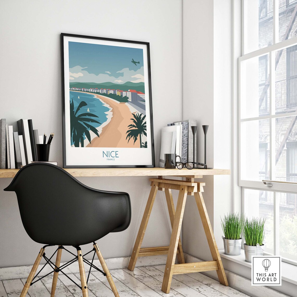 Nice France Travel Poster, French Riviera Art Print - Image 4