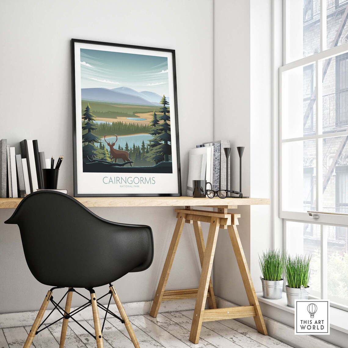 Cairngorms National Park Scottish Highlands Travel Poster - Image 4
