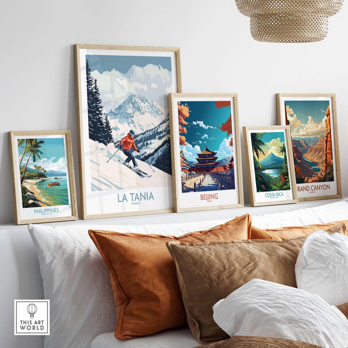 La Tania Ski Lodge Art Print, Winter Sports Art - Image 3