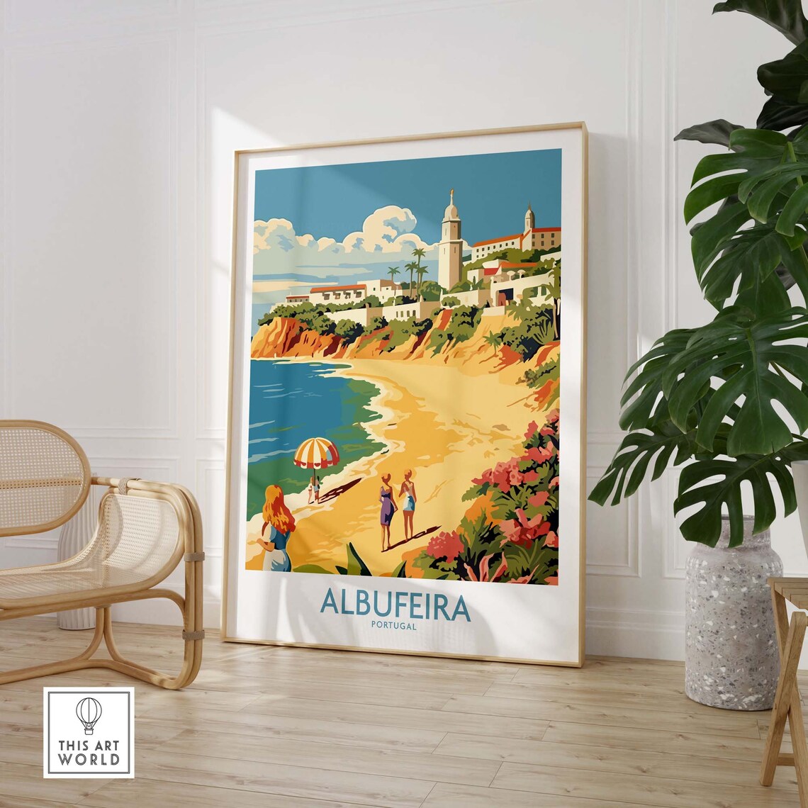 Albufeira Portugal Travel Poster, Europe Wall Art - Image 3