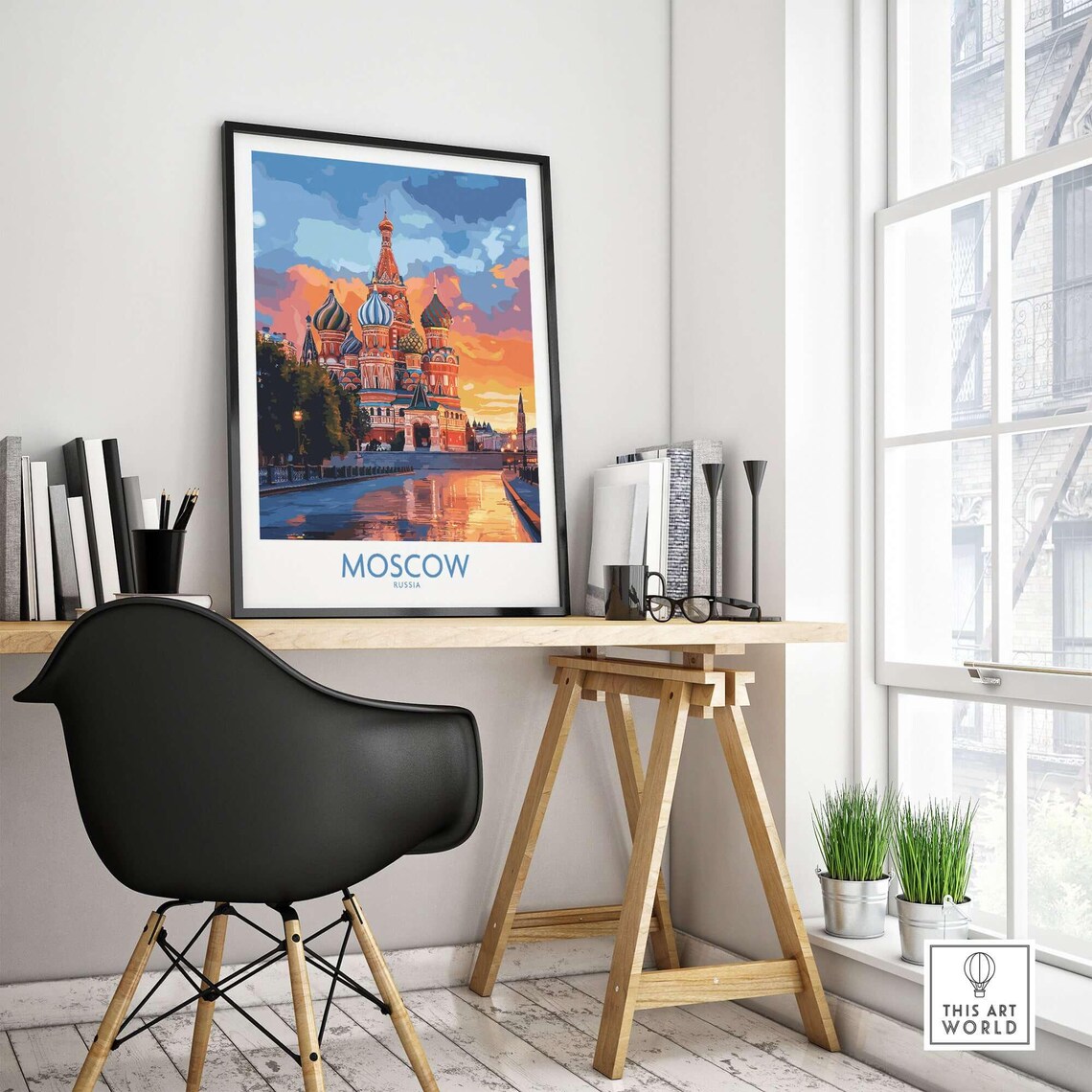 Moscow Travel Poster, St Basils Cathedral - Image 4