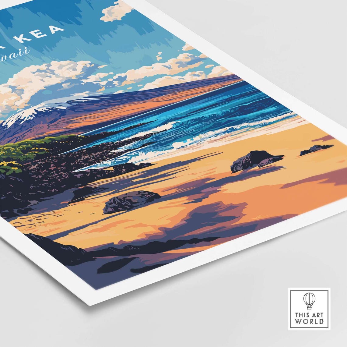 Mauna Kea Beach, Tropical Coastal Hawaii Seascape Poster - Image 5