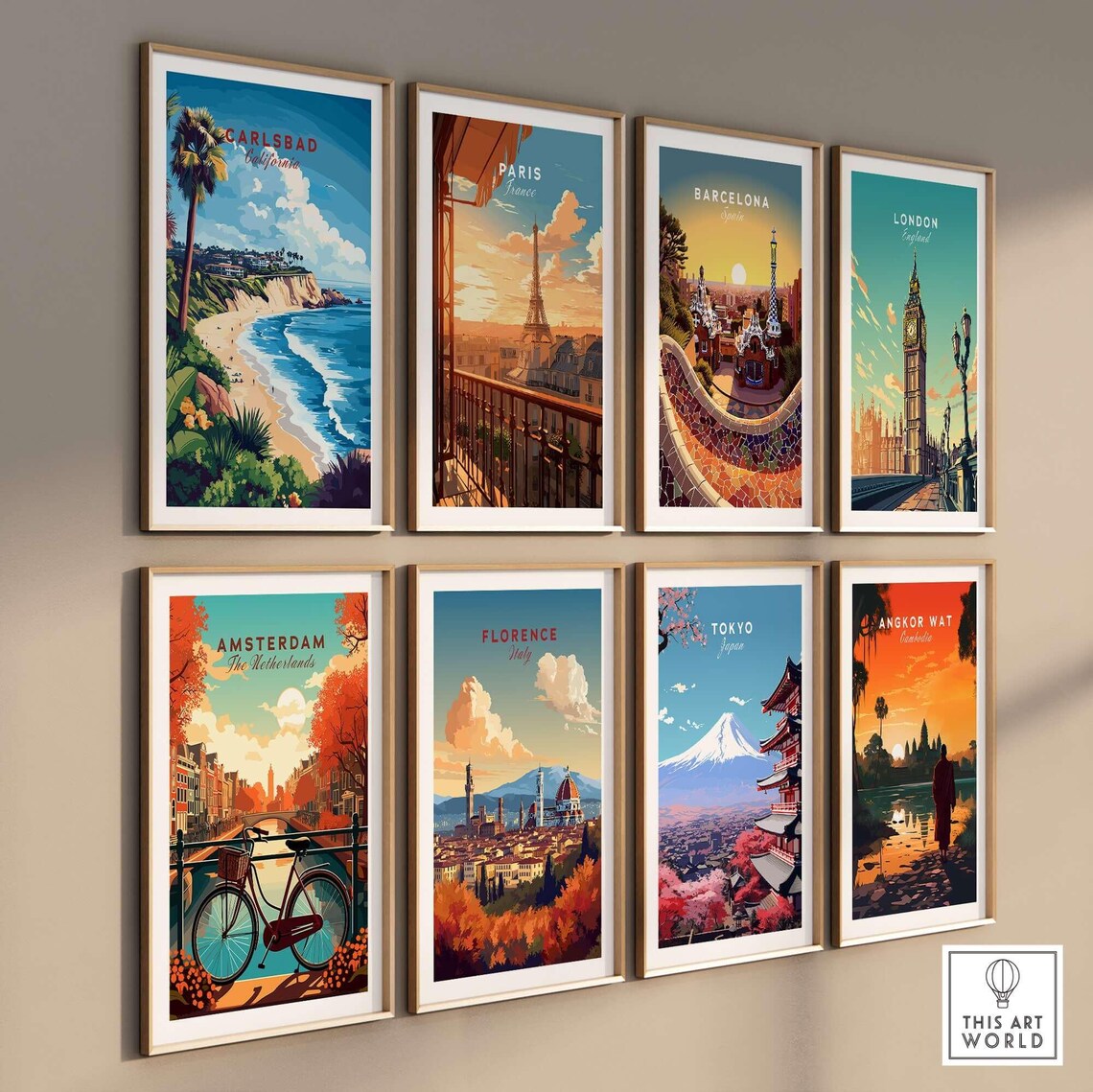 Carlsbad Travel Print, California Wall Art - Image 3