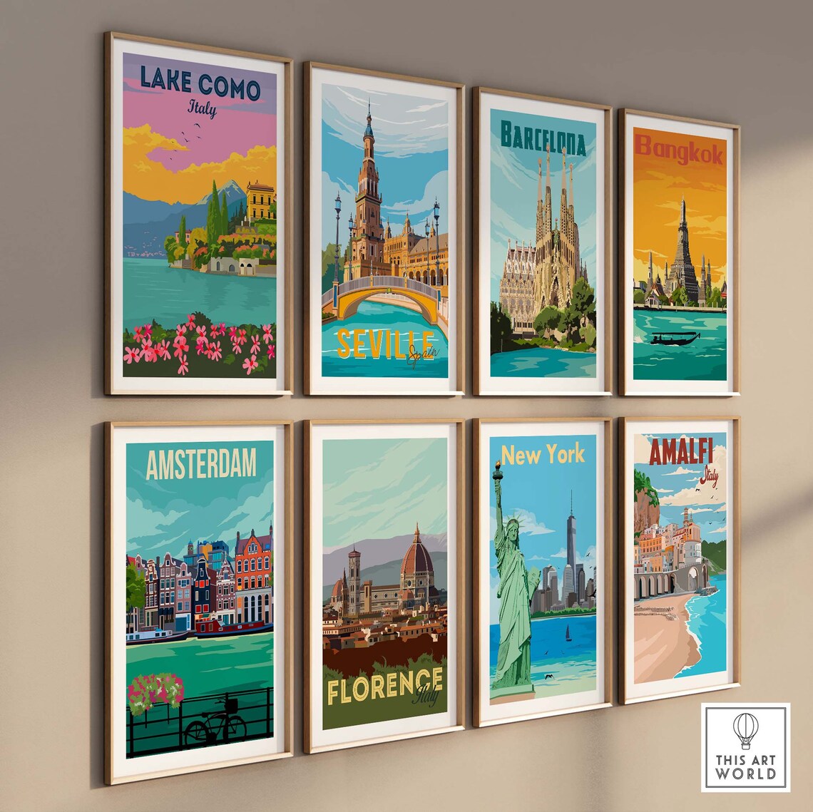Lake Como Italy Travel Poster, Italian Wall Art - Image 3