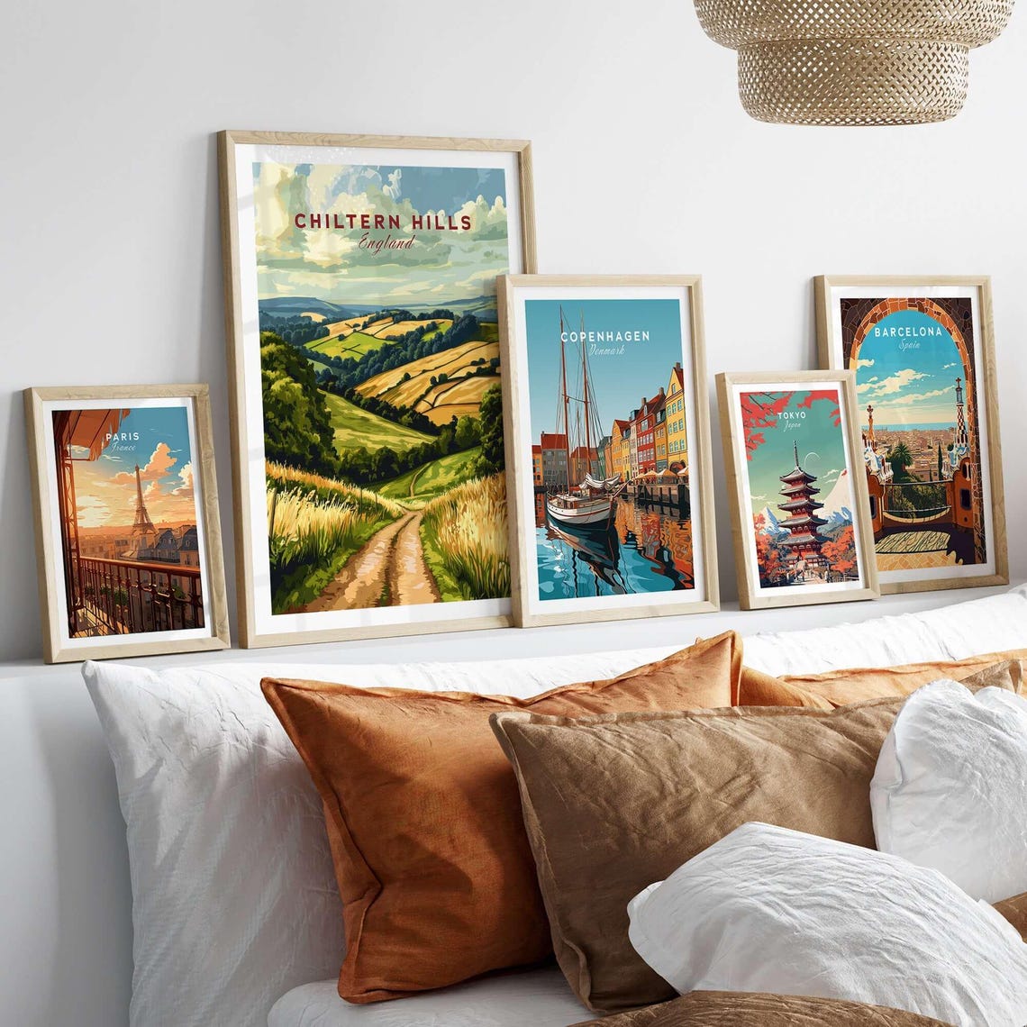 Chiltern Hills England Rolling Wheat Fields Vintage Travel Poster - Image 2