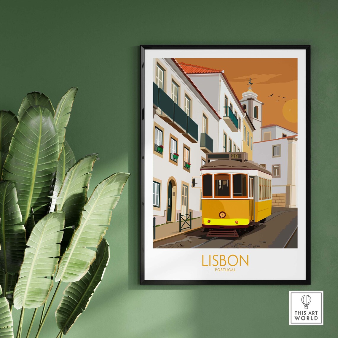 Lisbon Vintage Travel Poster, Portugal Art Print - Image 2