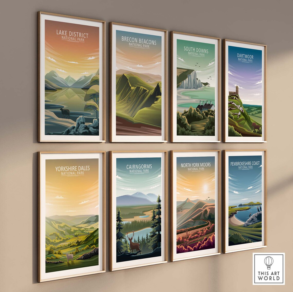 Lake District Travel Poster, English Countryside Print - Image 3