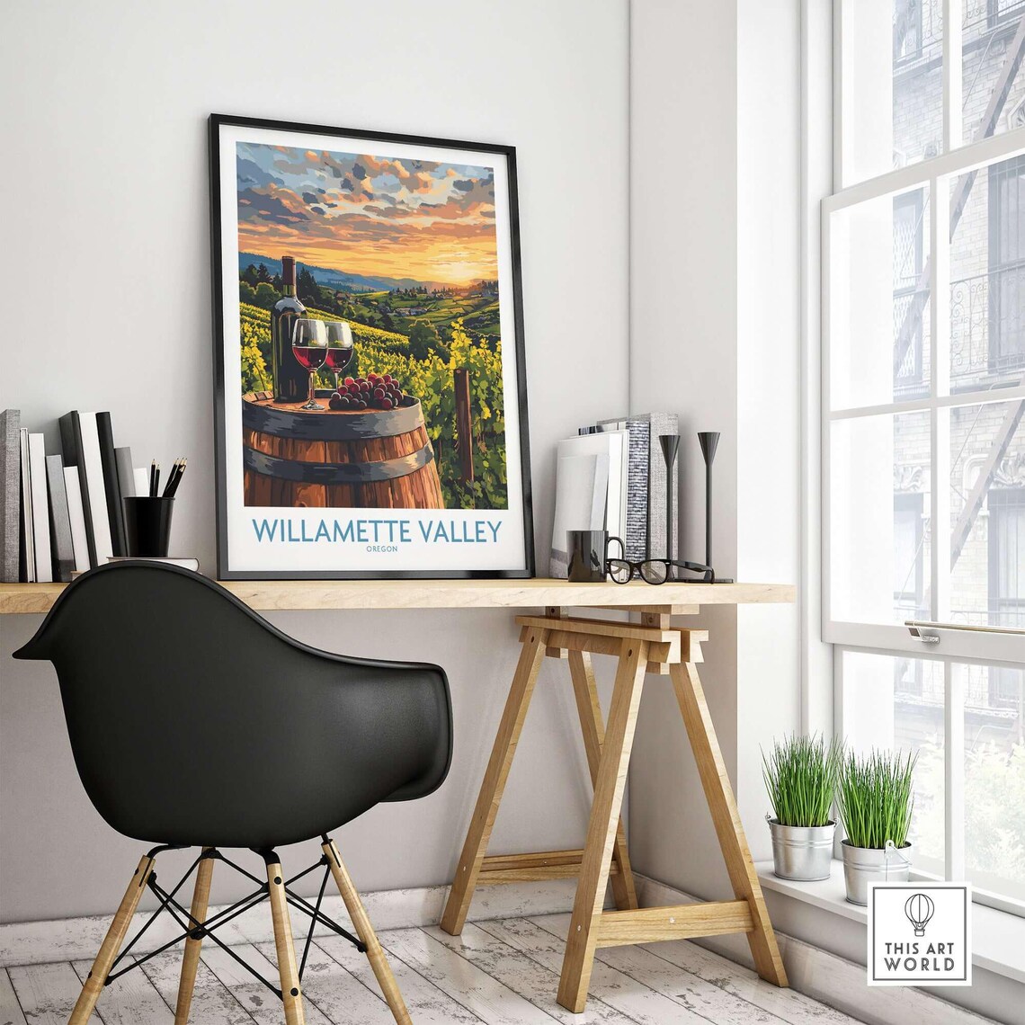 Willamette Valley Wine Country Gift, Illustration - Image 4