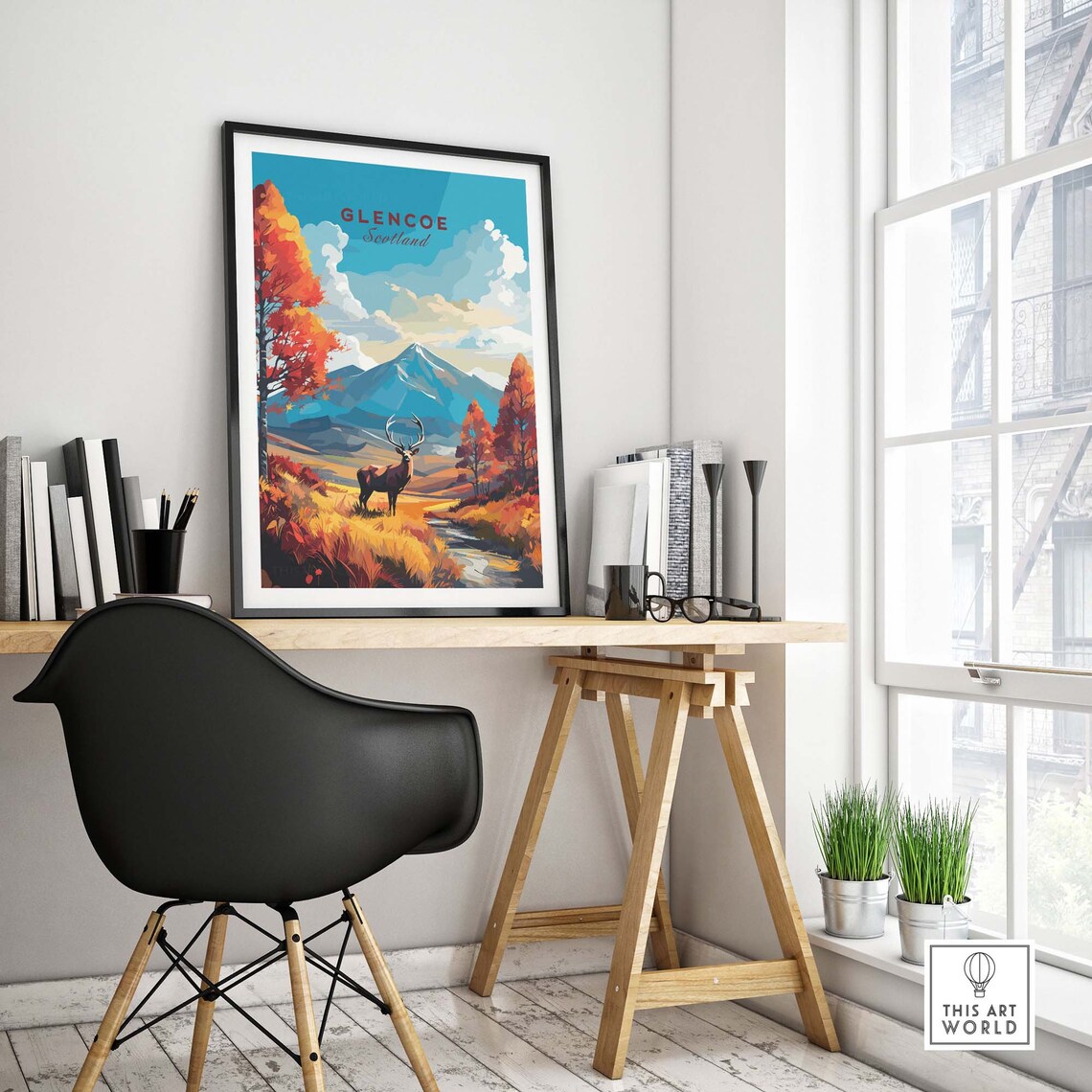 Glencoe Travel Poster, Scenic Place Wall Art Print - Image 4