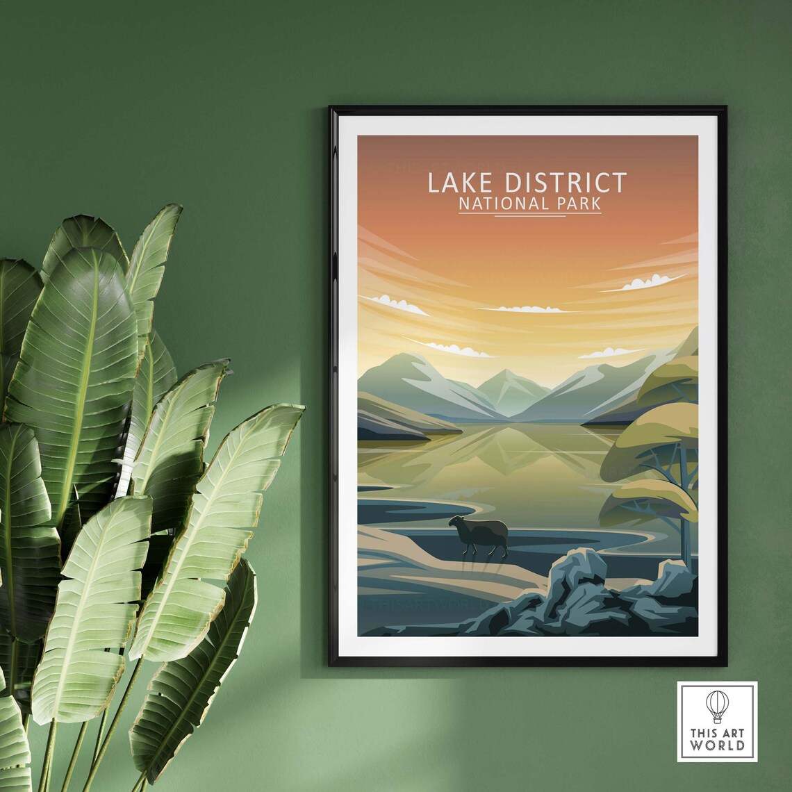 Lake District Travel Poster, English Countryside Print - Image 2