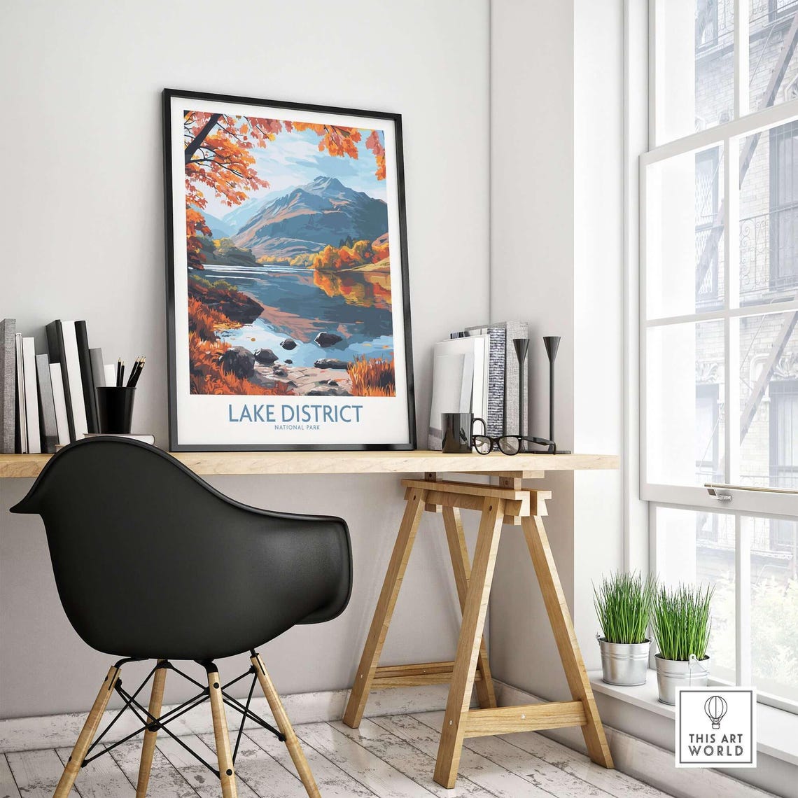 Lake District Poster, Cumbria England Landscape - Image 4