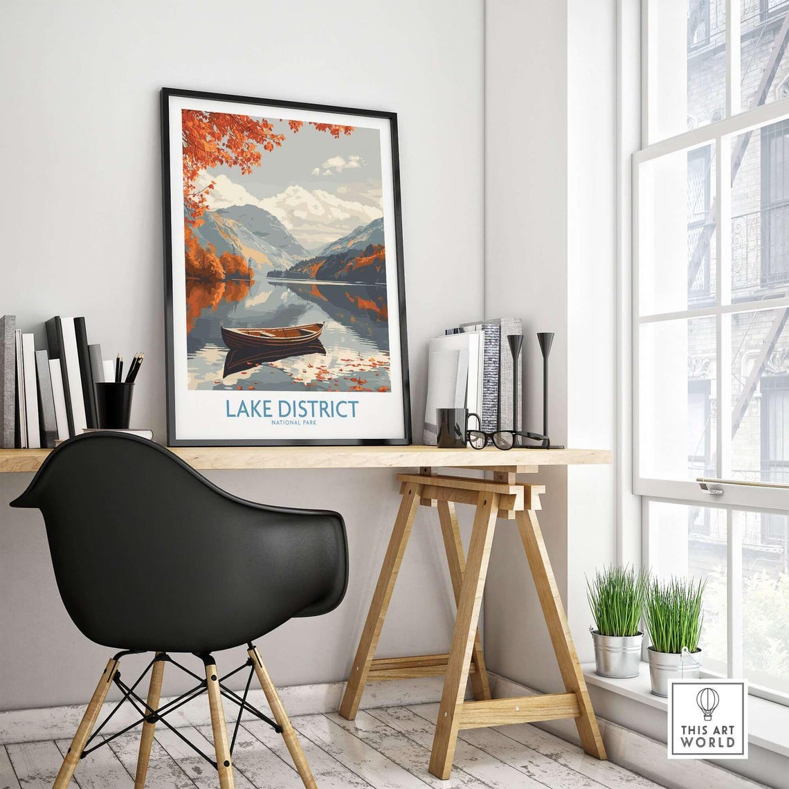 Lake District Travel Poster, Cumbria England - Image 4