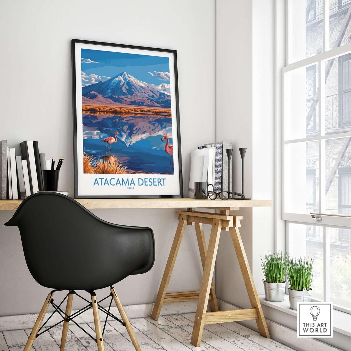 Atacama Desert Travel Poster, Chile Landscape - Image 4